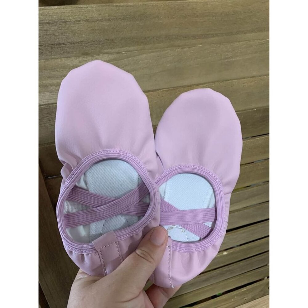 NEW Faux Leather Girls Ballet Flats Size 28 (little kids 13.5) Purple